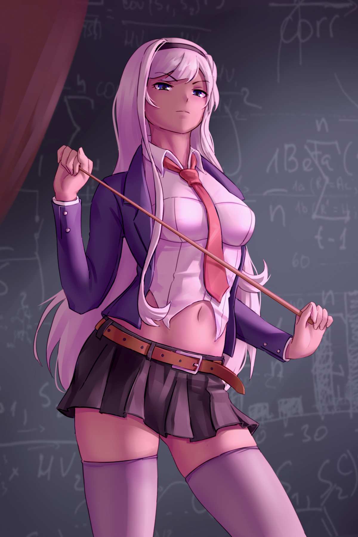 白发蓝眼女生