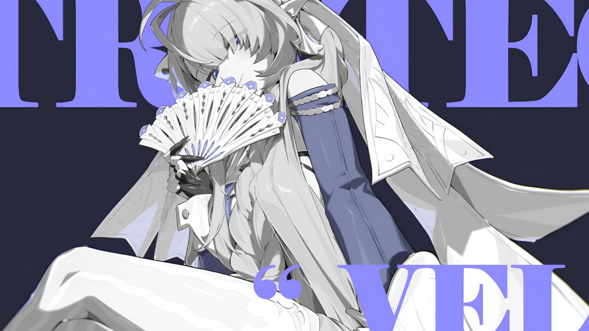 银发少女手扇壁纸