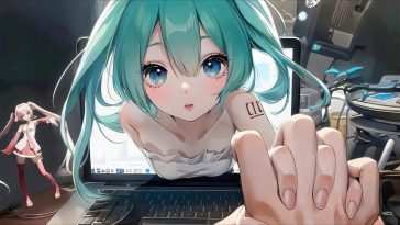初音未来动态壁纸：Miku 打破屏幕
