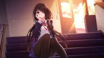 Tokisaki Kurumi日落学校约会动态壁纸