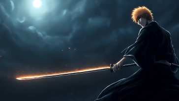 黑崎一护动态壁纸：炽热武士之夜