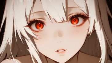 红眼动漫女孩动态壁纸