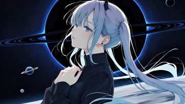 初音未来黑洞空间动态壁纸