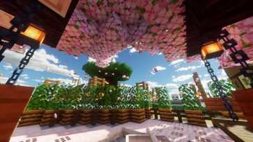 Minecraft樱桃树花园动态壁纸
