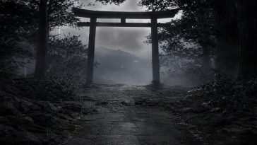 寂静岭F雨中鸟居之门动态壁纸