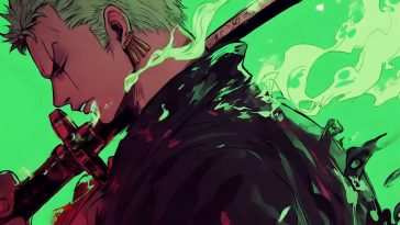 海贼王Zoro动态壁纸：绿色气息的炎魔武士