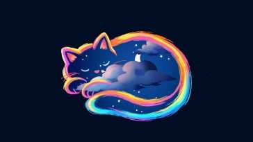 猫夜空动态壁纸