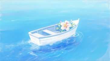 蓝海花船动态壁纸