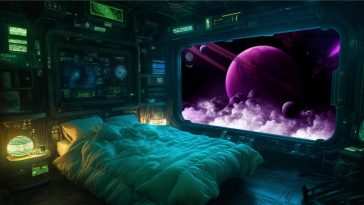 银河卧室景? · 动态壁纸