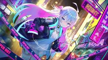 Kagura Nana City霓虹灯线上Youtuber · 动态壁纸