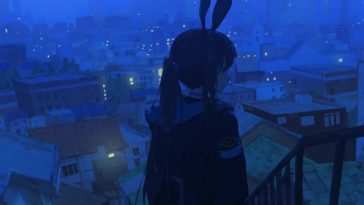 Amiya午夜蓝色城市方舟之夜 · 动态壁纸