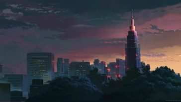 晚间欣赏新宿文字花园 · 动态壁纸