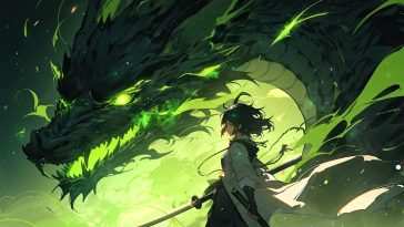 幻想动漫女孩翡翠利维坦 · 动态壁纸