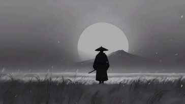 无声刀武士单色 · 动态壁纸