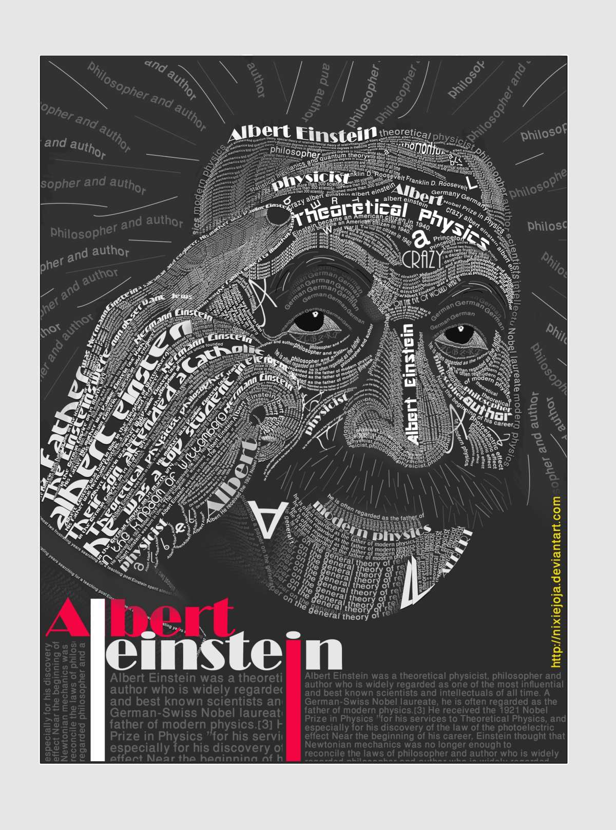 Albert Einstein · typogr高清壁纸
