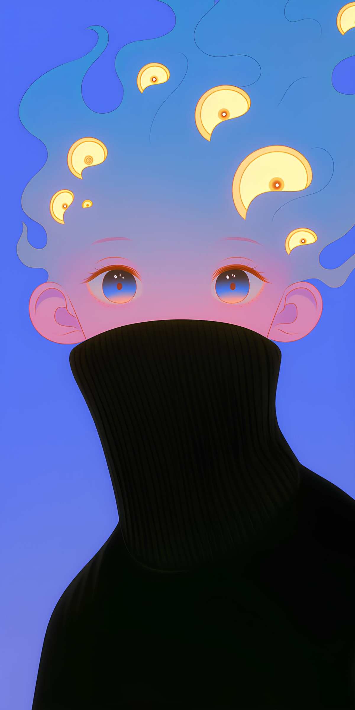 portrait · blue · digita高清壁纸