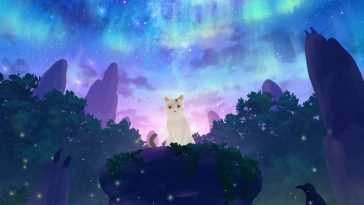 天猫和星空树林 · 动态壁纸
