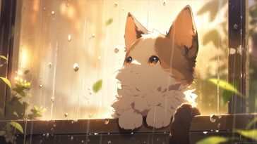 小猫看雨 · 动态壁纸