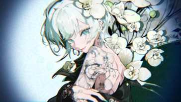 Anime Girl Tattoos And Orchids Live Wallpaper