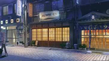 日式餐厅夜街爱情、金钱、摇滚 · 动态壁纸