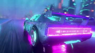 Synthwave赛博朋克汽车 · 动态壁纸