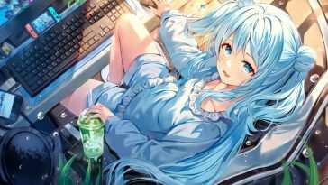 动漫女孩游戏玩家 · 动态壁纸