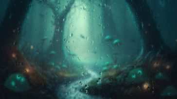 雨天模糊丛林 · 动态壁纸
