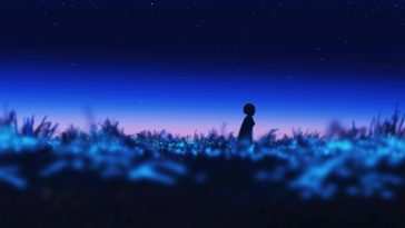 星蓝色夜空下的剪影 · 动态壁纸