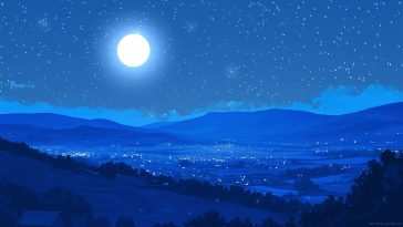 月光下的星夜天空 · 动态壁纸