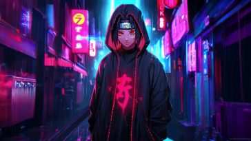 Itachi赛博朋克霓虹灯 · 动态壁纸