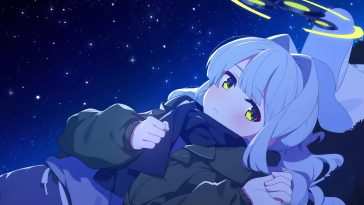 野兔露营星夜天蓝档案 · 动态壁纸