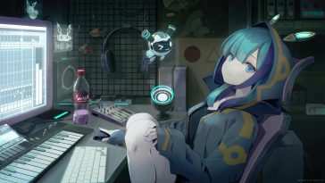 动漫女孩游戏玩家 · 动态壁纸