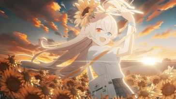 星野日落向日葵蓝色档案馆 · 动态壁纸