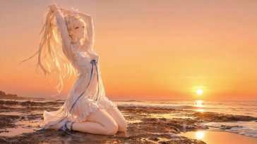 Cartethyia Sunset Beach Wuthering Waves Live Wallpaper
