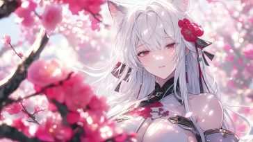 Kitsune动漫女孩Sakura · 动态壁纸